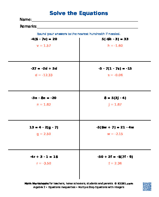 Рівняння та нерівності 