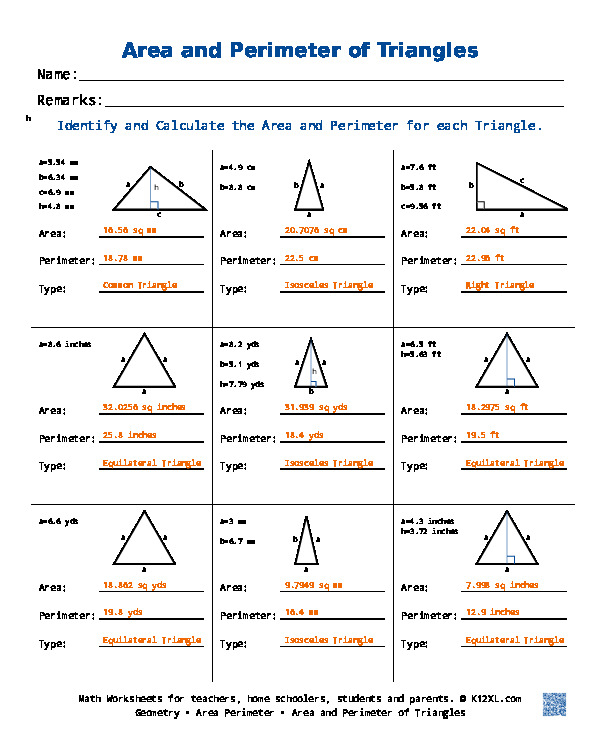 Площа та периметр 