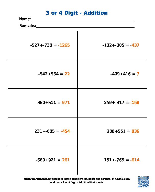 3 або 4 цифри - додавання