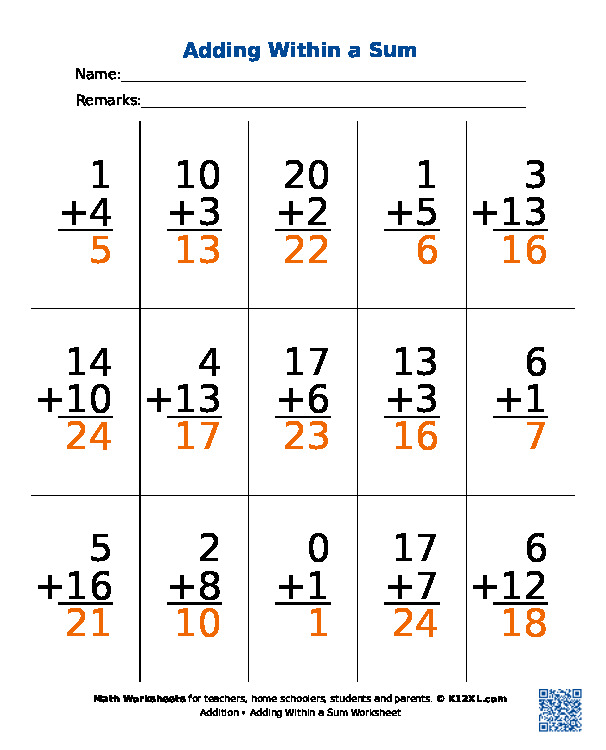 Додавання в межах